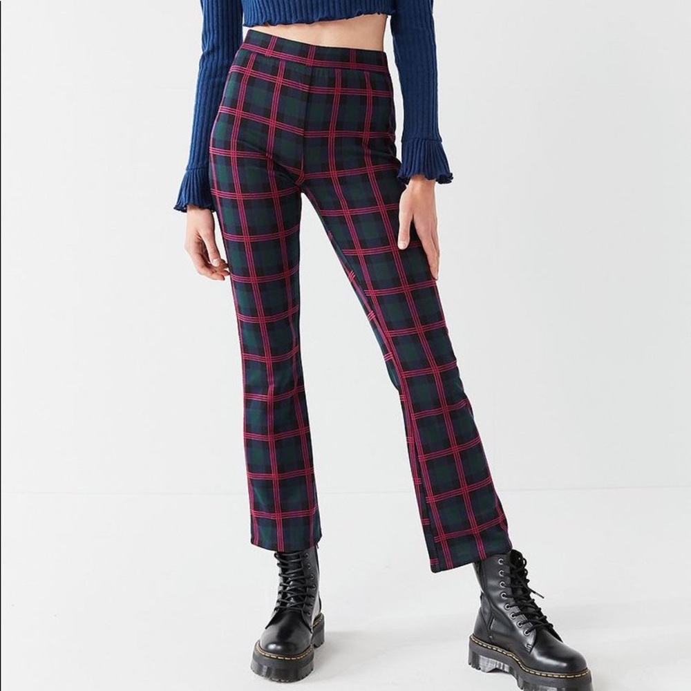 Urban Outfitters Plaid Kick Flare Pants